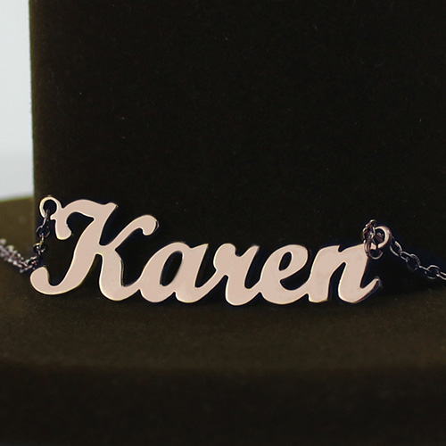 Rose Gold Karen Style Name Necklace