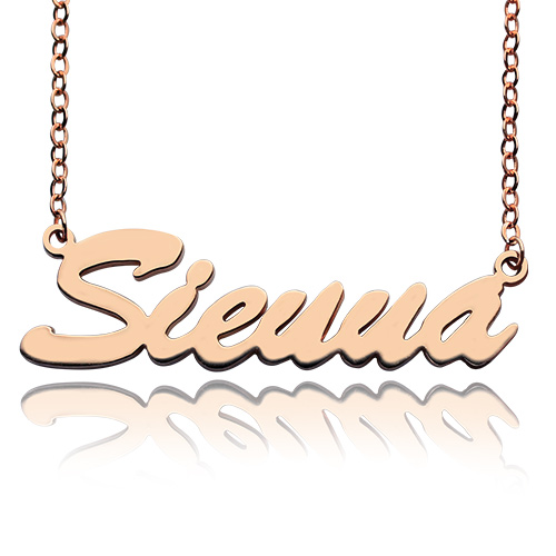 Rose Gold Sienna Name Necklace
