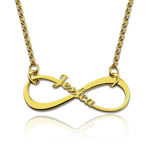 Personalized Single Name Infinity Necklace