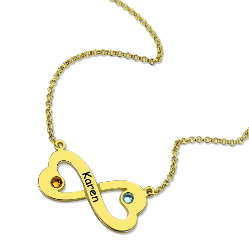 Infinity Heart Necklace - Gold Plated