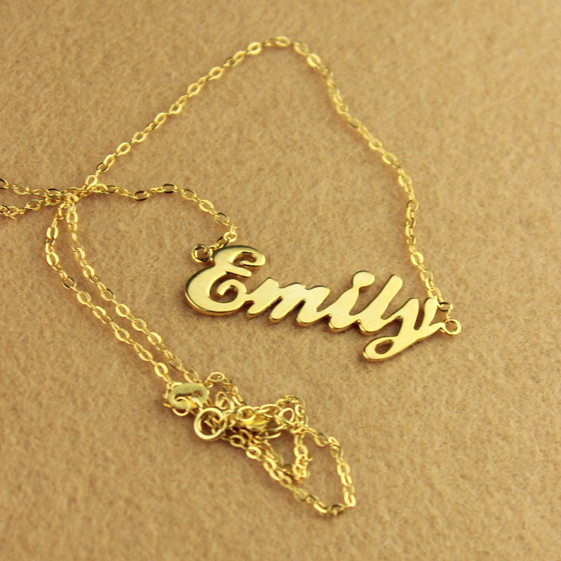 Name Necklace 18K Gold Plated