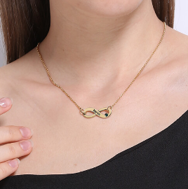 Personalized Infinity Name Necklace In Gold