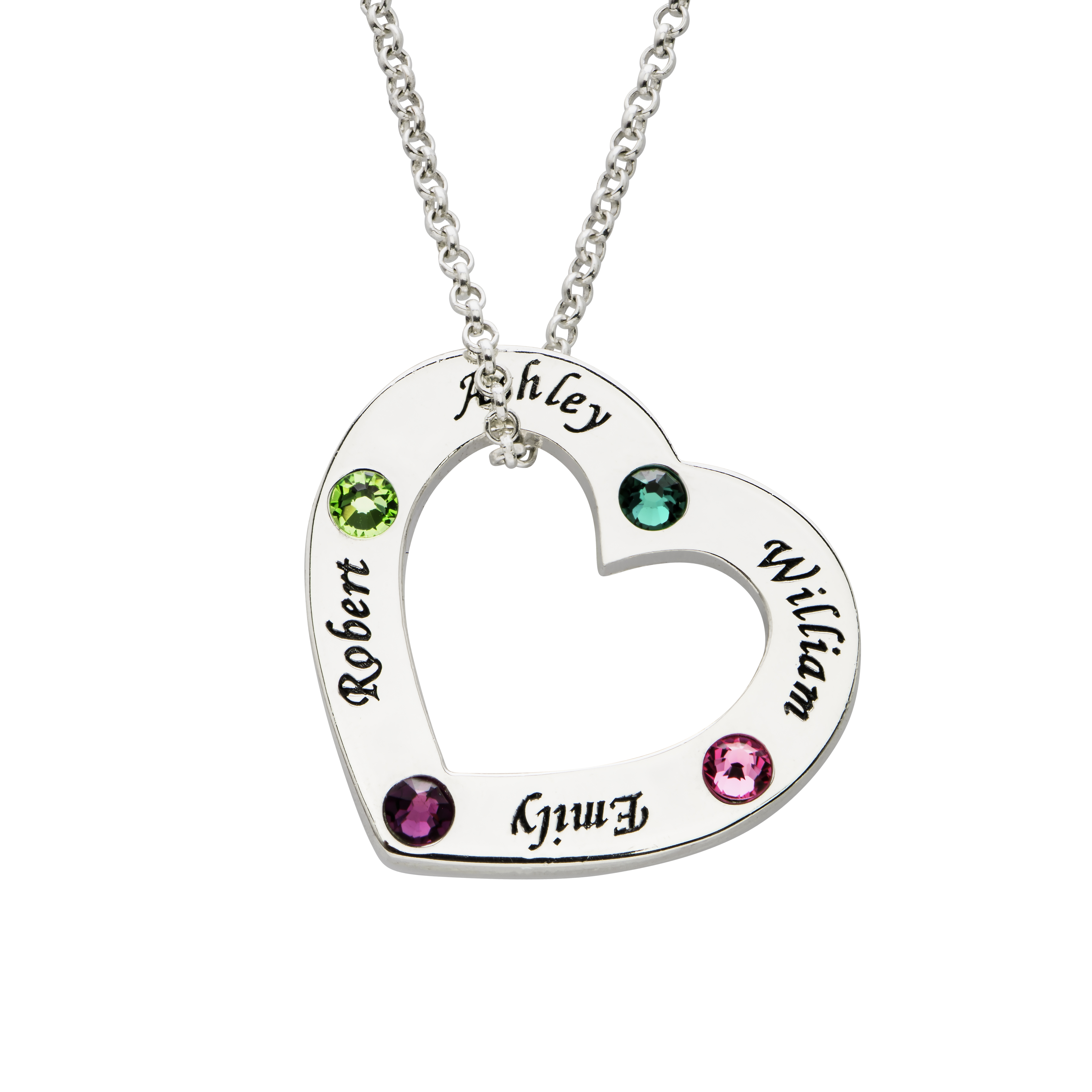 Mother Heart Necklace Sterling Silver