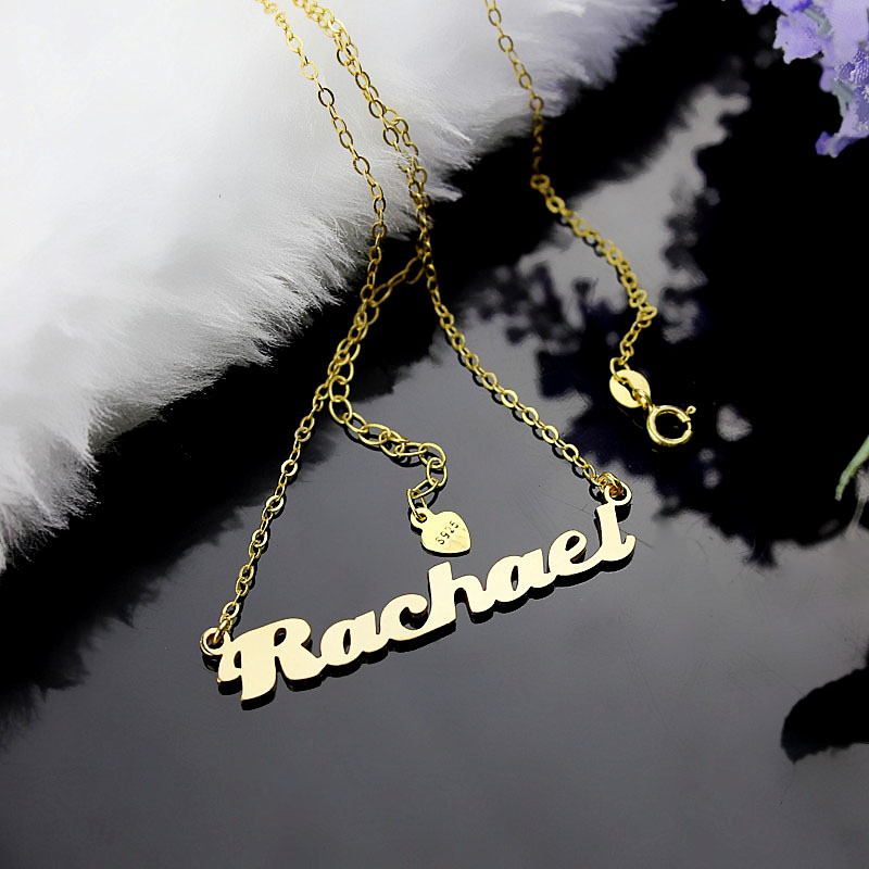 Personalized Gold Plated Silver Necklace