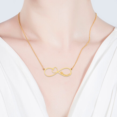 Infinity Arrow & Heart Gold Plated