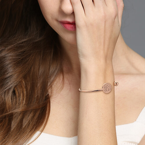 Disc Monogram Bangle Bracelet