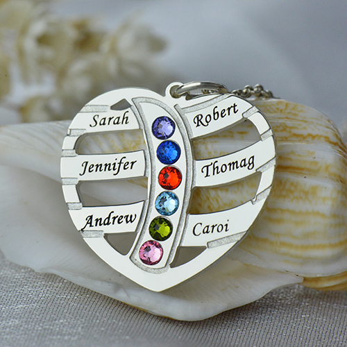 Mom's Necklace With Children Names