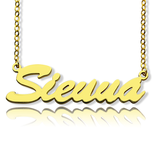 Gold Personalized Name Necklace "Sienna"