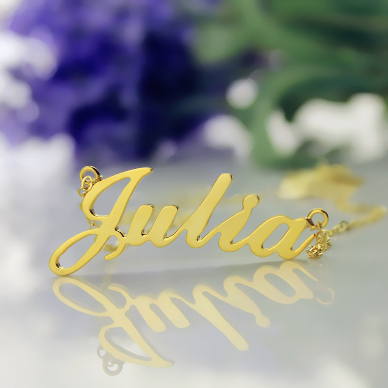 Personalized Classic Name Necklace - 18k Gold Plated