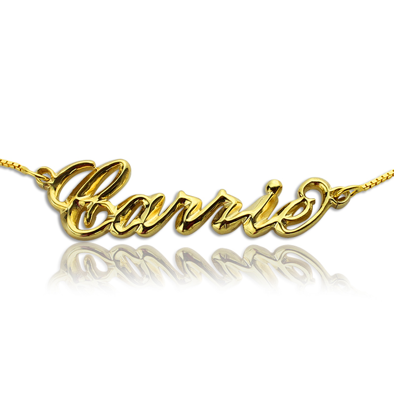 Personalized 3D Carrie Name Necklace