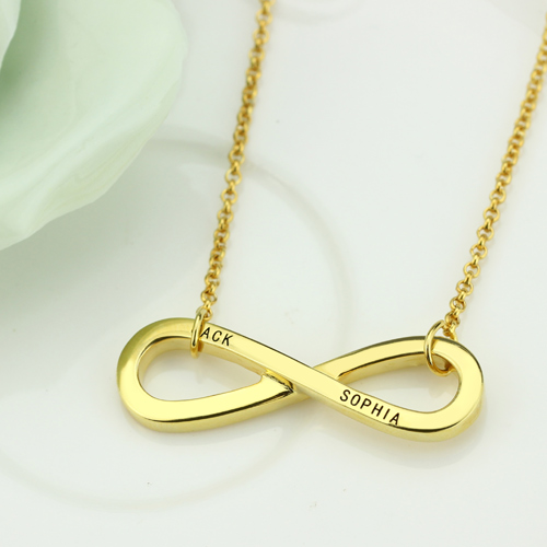 Engraved Symbol Necklace - 18K Gold Plated