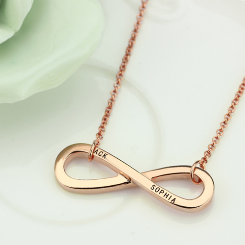 Engraved Infinity Symbol Necklace