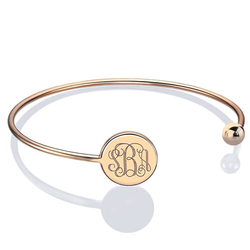 Disc Monogram Bangle Bracelet