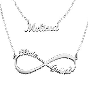 Sterling Silver Gift - Infinity and Name Necklaces