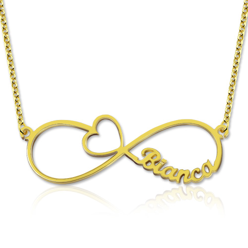 Infinity Arrow & Heart Gold Plated