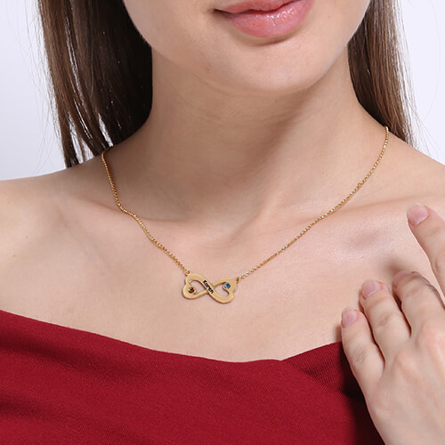 Infinity Heart Necklace - Gold Plated