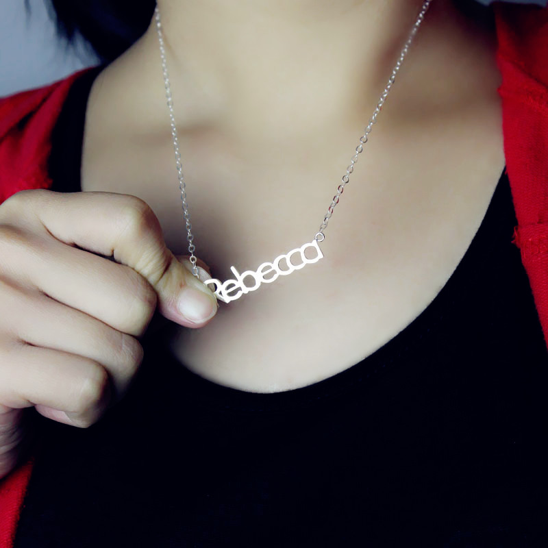 Name Necklace Sterling Silver