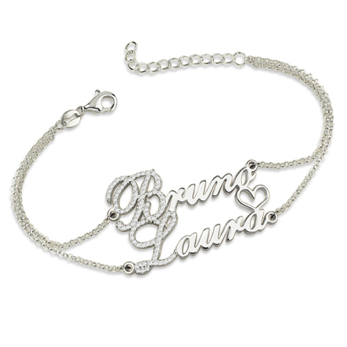 Two Names Bracelet Sterling Silver