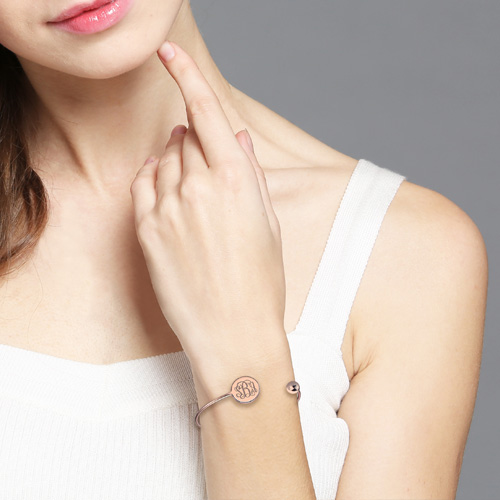 Disc Monogram Bangle Bracelet