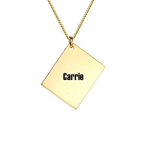 Gold Plated Nameplate Necklace