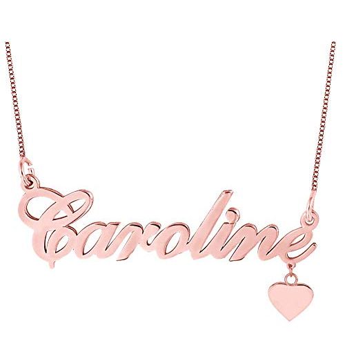 Heart Necklace in Rose Gold Plated Silver
