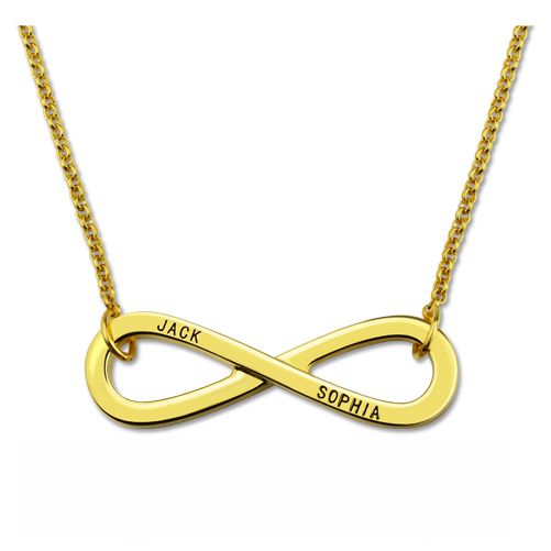 Engraved Symbol Necklace - 18K Gold Plated