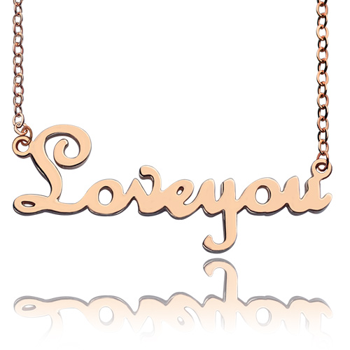 Rose Gold Plated Name Necklace