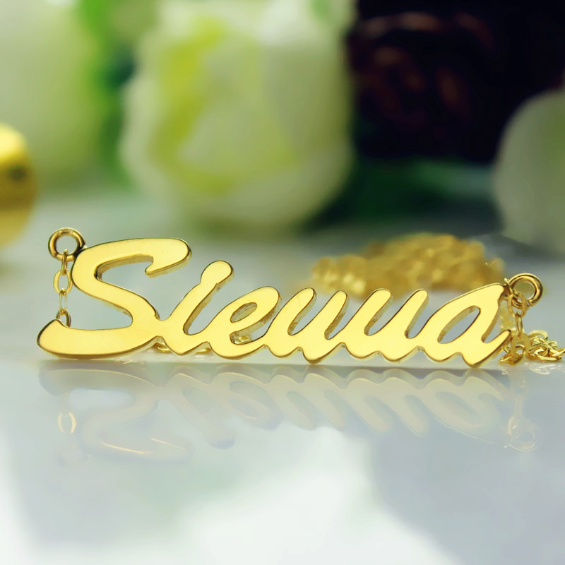 Gold Personalized Name Necklace "Sienna"