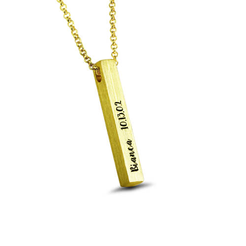 Engraved Brushed Finish Four Side Bar