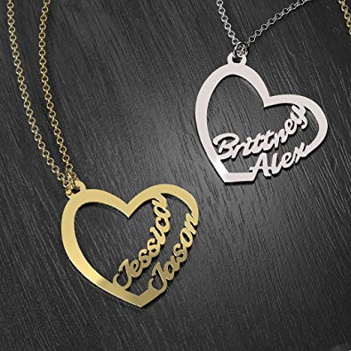 Heart Forever Name Necklace Sterling Silver