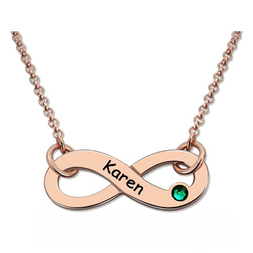 Personalized Rose Gold Infinity