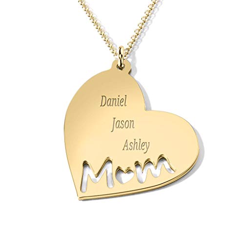 18k Gold Plated Heart Necklace For Mother