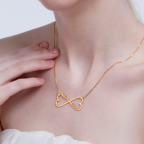 Personalized Heart Infinity Name Necklace