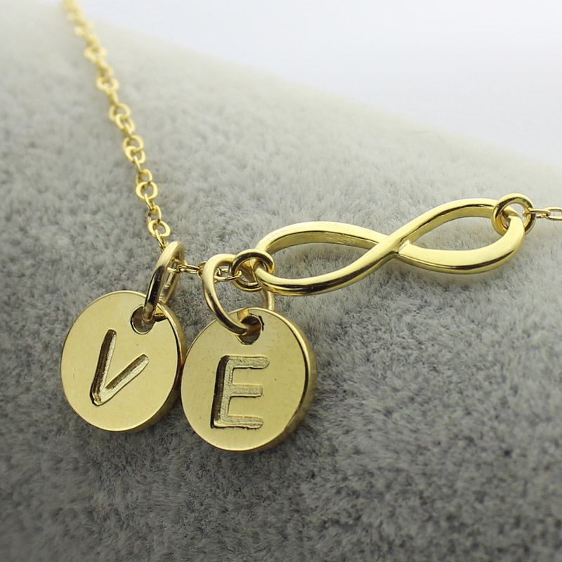 Disc Initial Charm 18k Gold Plated
