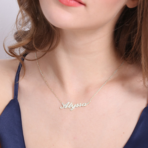Personalized Carrie Name Necklace - Sterling Silver