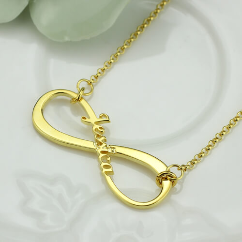 Personalized Single Name Infinity Necklace