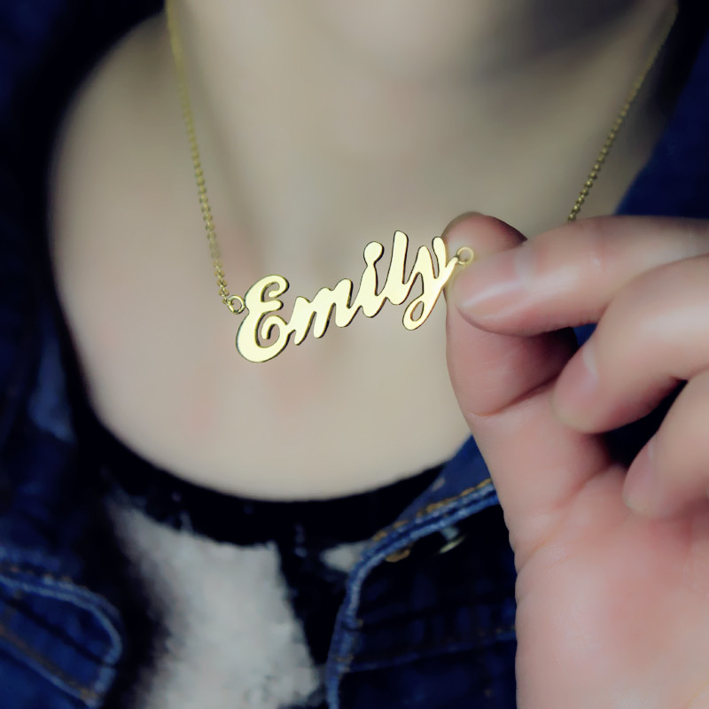Name Necklace 18K Gold Plated