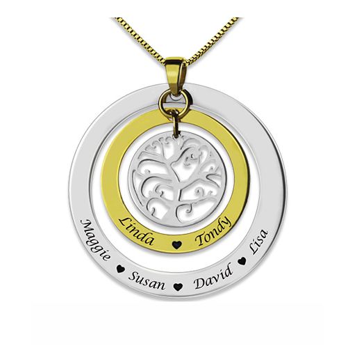 Grandma Family Tree Names Necklace