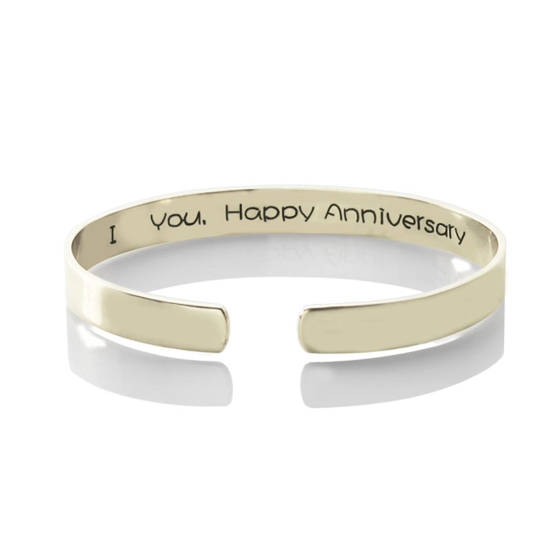 Personalized Mother's Cuff Bangle Bracelet