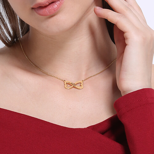 Infinity Heart-Shaped Name Necklace