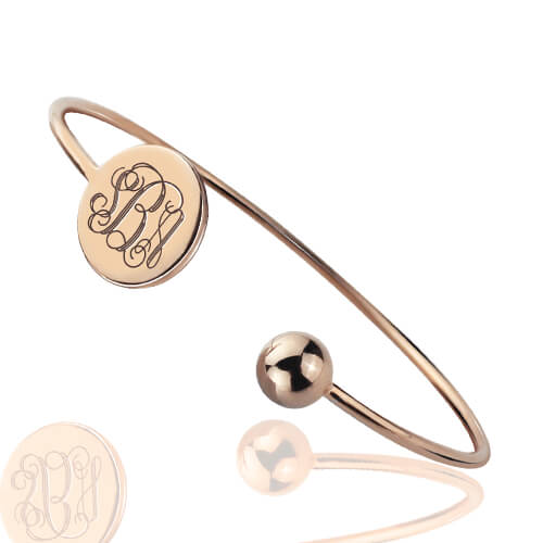 Disc Monogram Bangle Bracelet