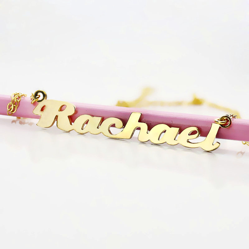 Personalized Gold Plated Silver Necklace
