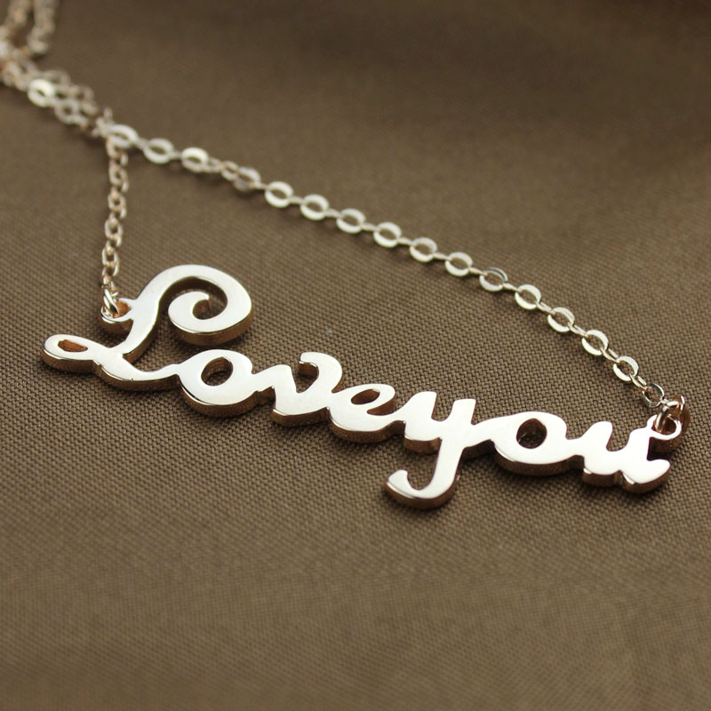 Rose Gold Plated Name Necklace
