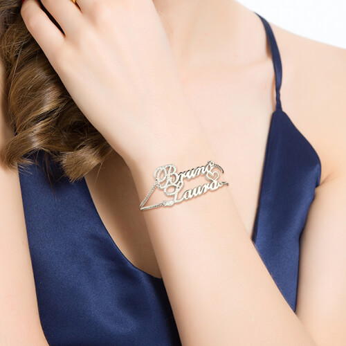 Two Names Bracelet Sterling Silver